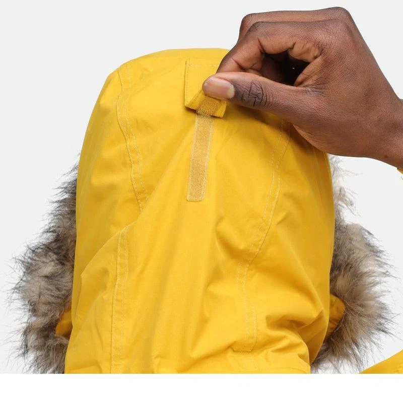 Regatta Mens Salinger II Faux Fur Insulated Parka Jacket Mustard Seed 2