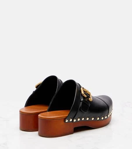 Chloé Jeannette embellished leather clogs 2