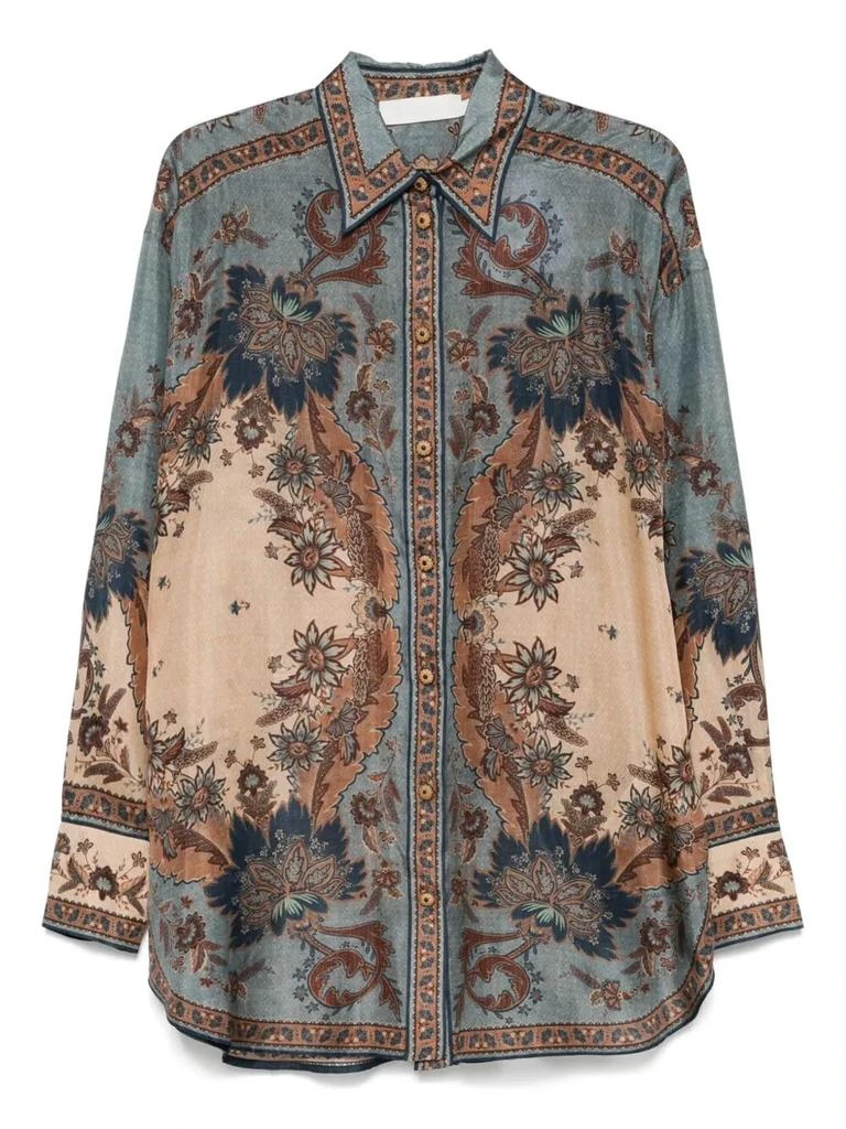 Zimmermann ASCENSION MANSTYLE SILK SHIRT 1