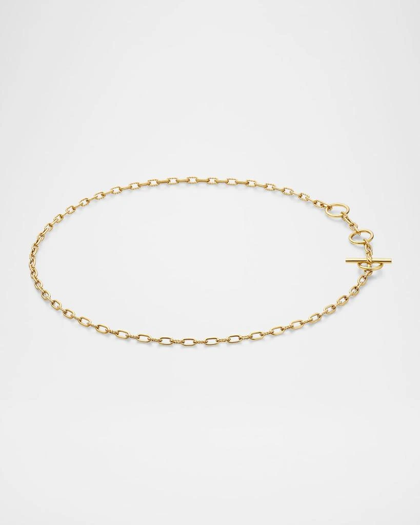 David Yurman DY Madison Three Ring Chain Necklace in 18K Gold, 3.9mm, 20"L 3