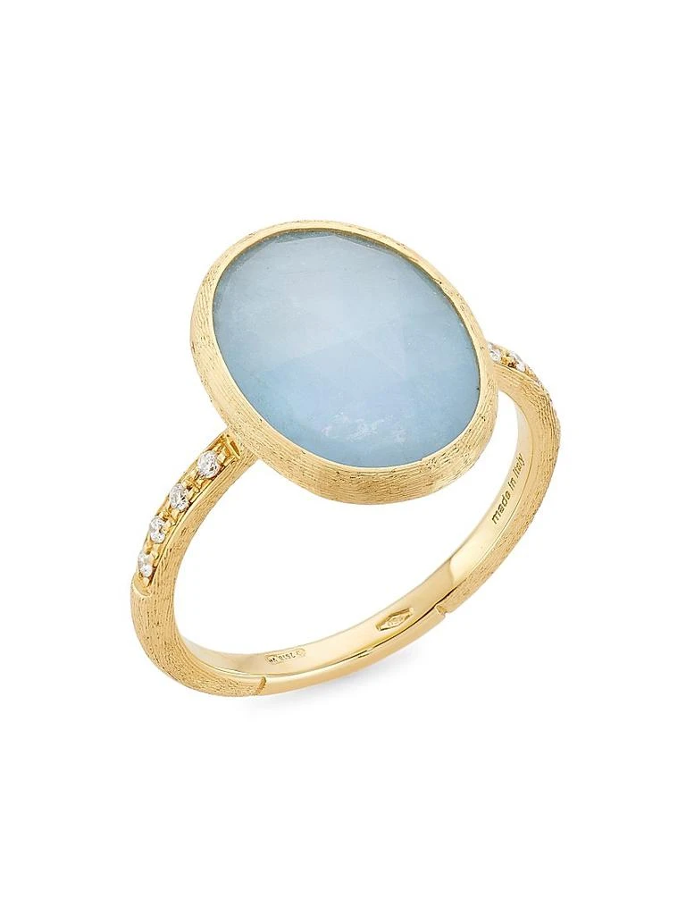 Marco Bicego Siviglia 18K Yellow Gold, Aquamarine 
0.06 TCW Diamond Ring