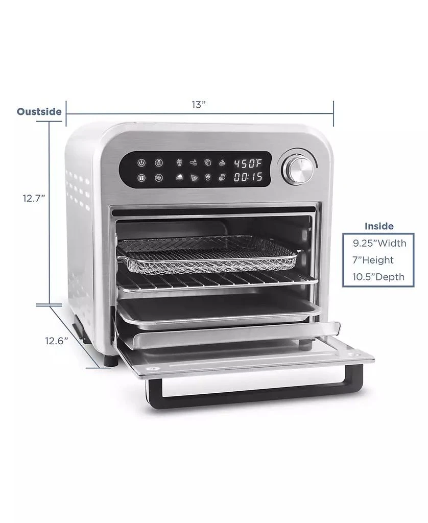 Elite Gourmet 10.5Qt Air Fryer Convection Oven with Programmable Timer 7