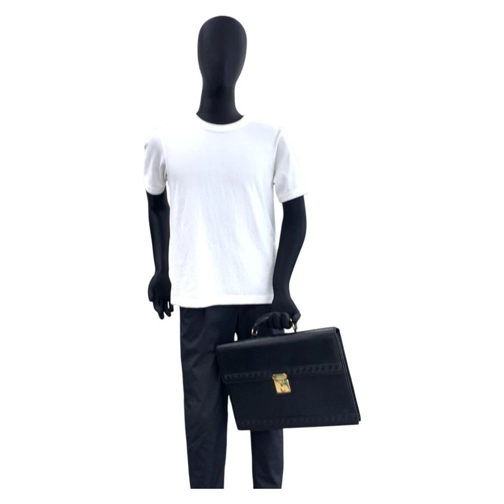 Versace Leather Business Briefcase 6