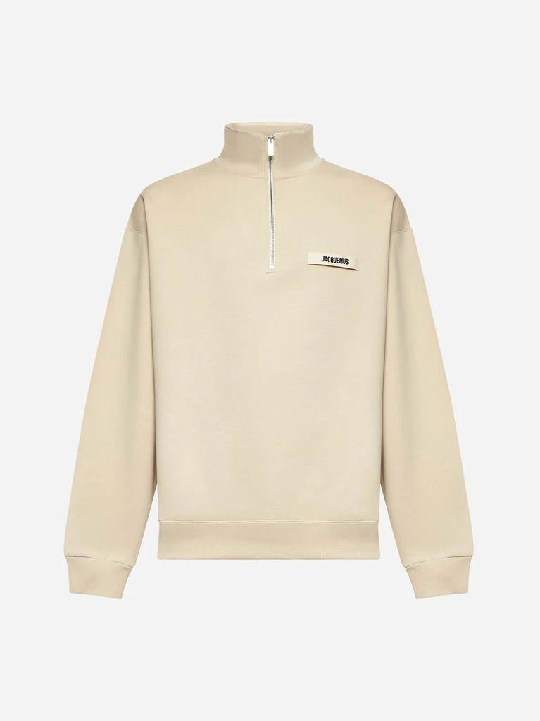 JACQUEMUS Beige The Gros Grain zip-up sweatshirt 1