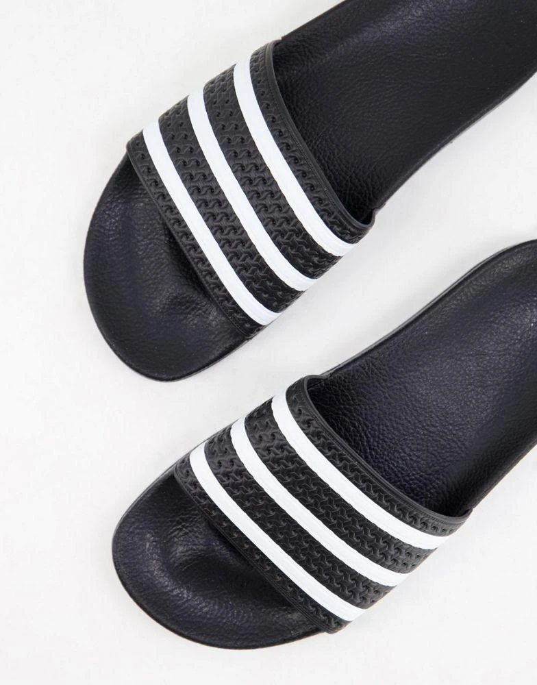 Adidas adidas Originals adilette sliders in black 3
