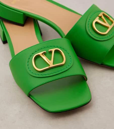 Valentino VLogo Signature leather slides 5