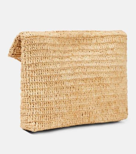 Yves Saint Laurent Cassandre Large raffia pouch 4
