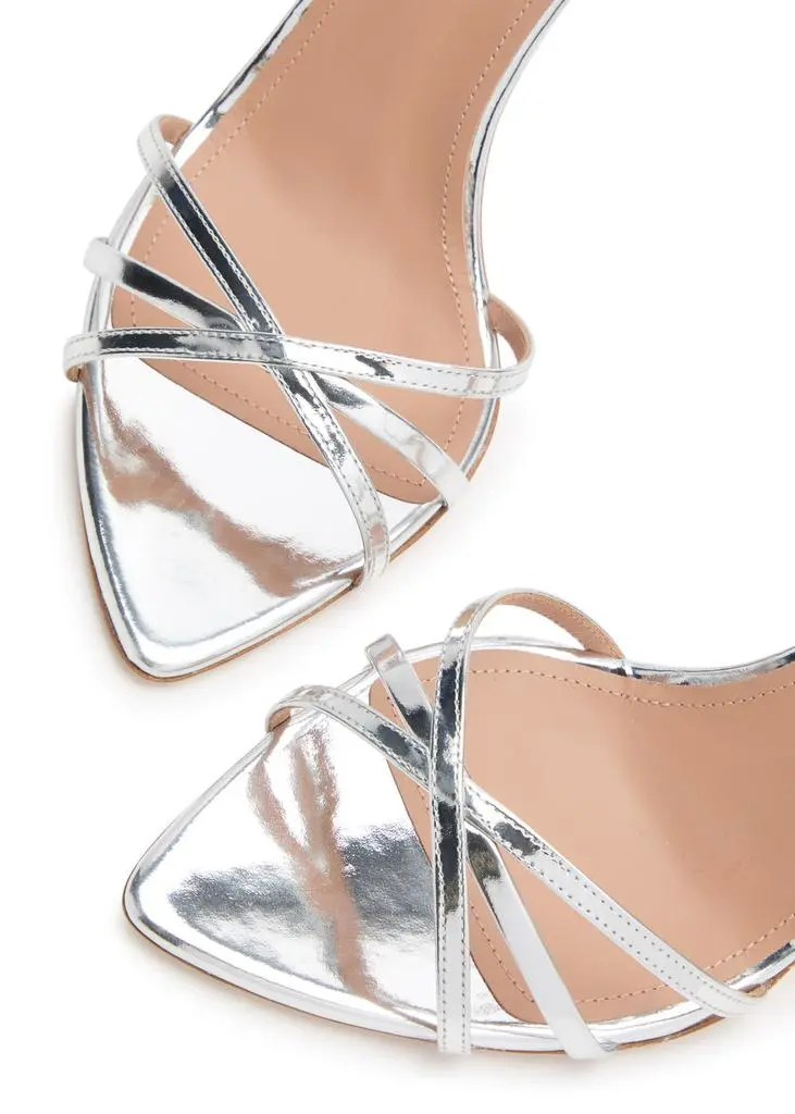 Malone Souliers Yuna 90 metallic leather sandals 3