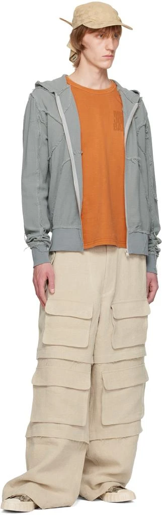 Misbhv Beige Jordan Barrett Edition Raw Edge Cargo Pants 4