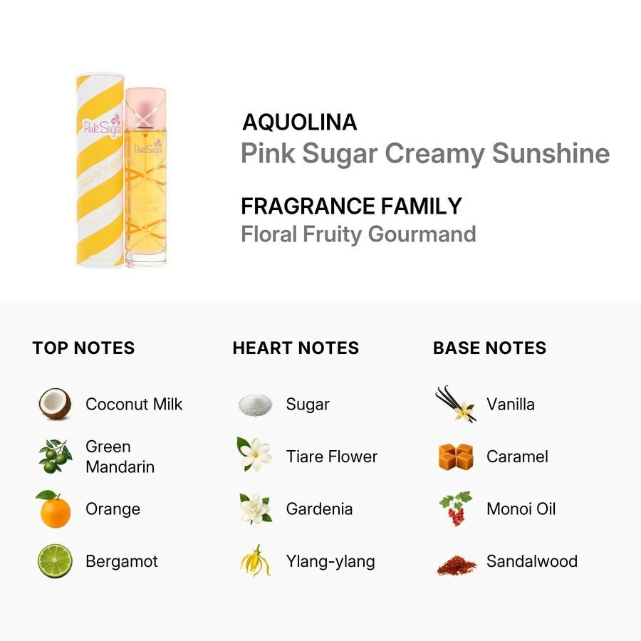 AQUOLINA Aquolina Pink Sugar Creamy Sunshine Ladies EDT 3