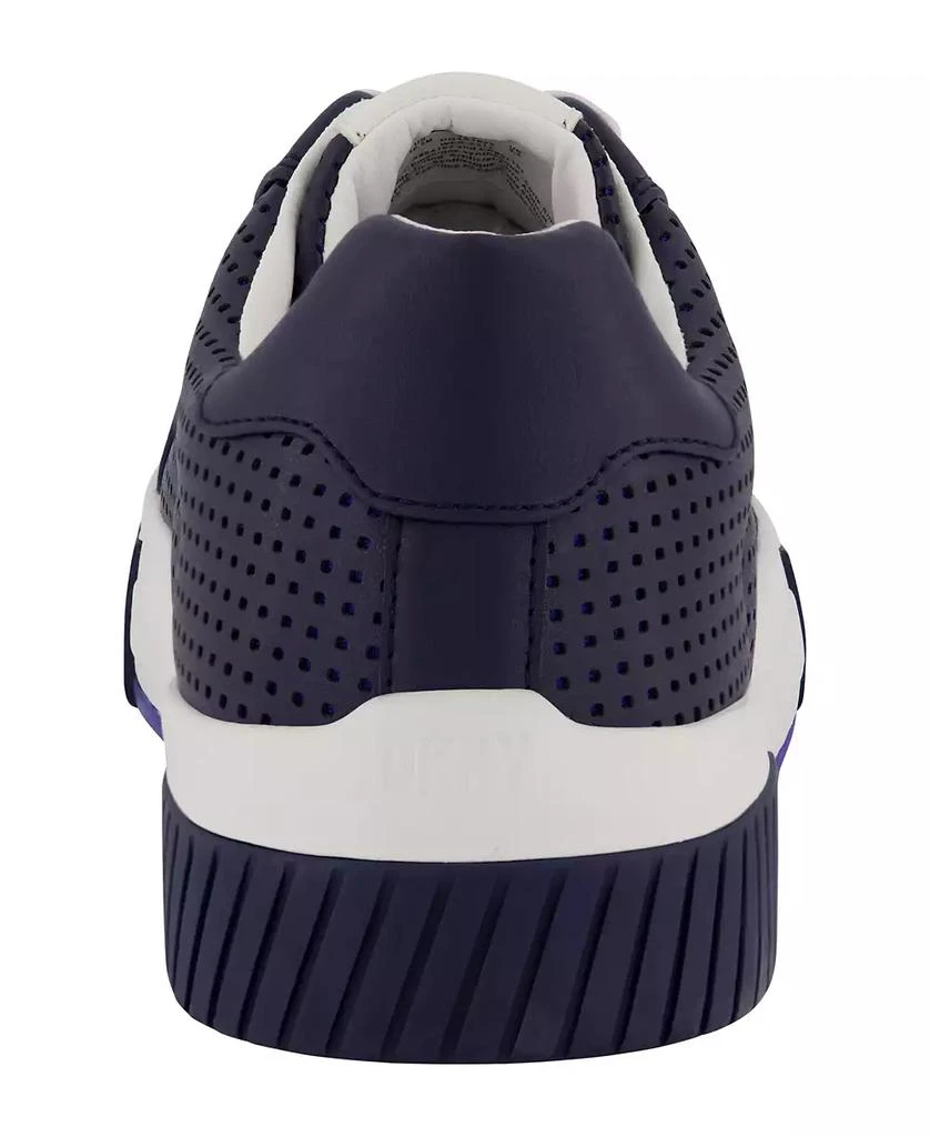 DKNY Men's Perforated Two-Tone Branded Sole Racer Toe Sneakers 8