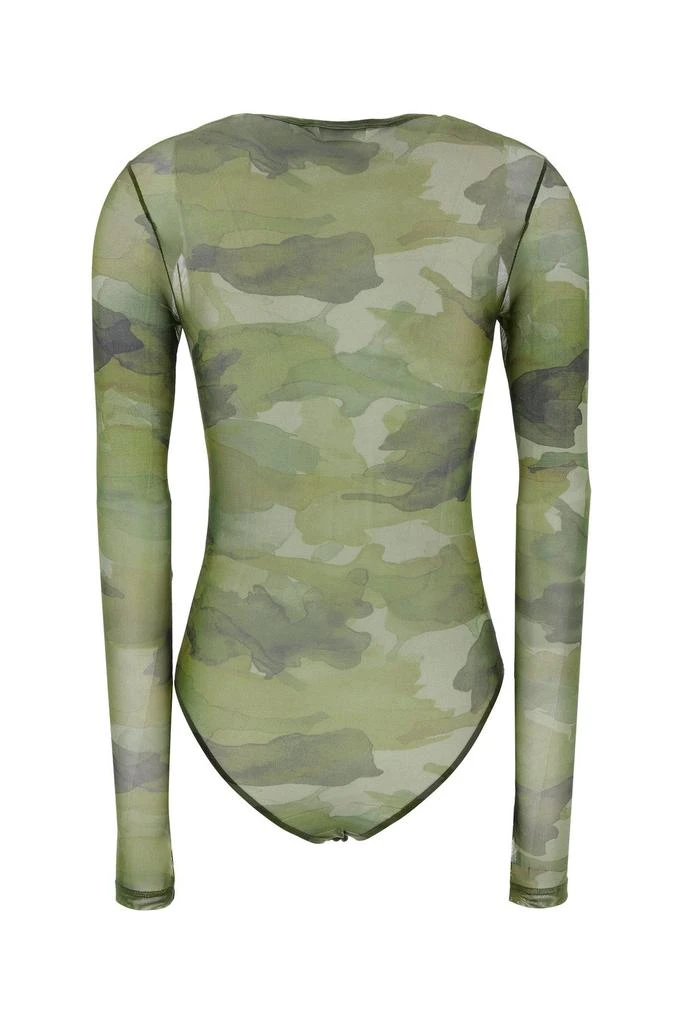 Palm Angels Printed stretch tulle bodysuit 1