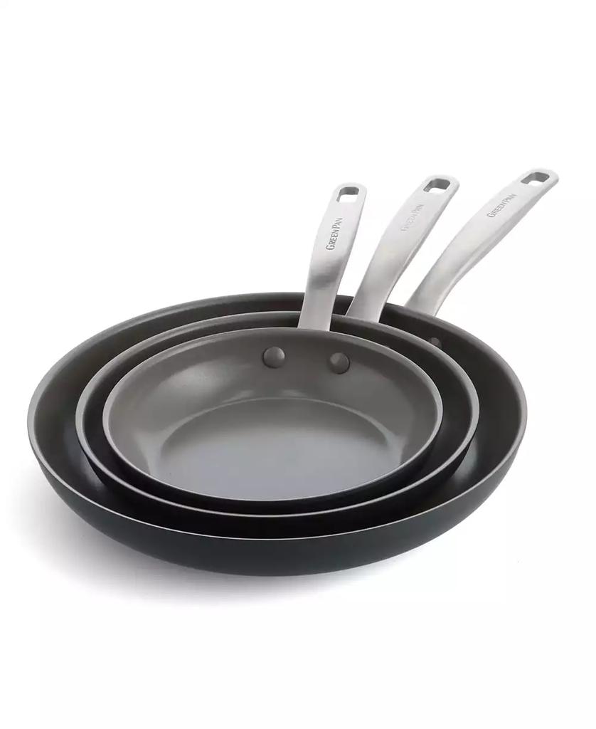Greenpan Chatham Hard Anodized 3 Piece Frying Pan Set