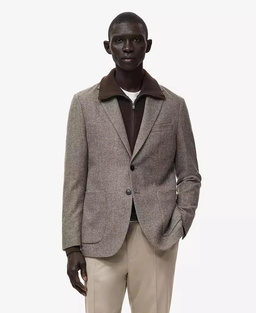 Mango Men
s Slim Fit Wool Blend Blazer