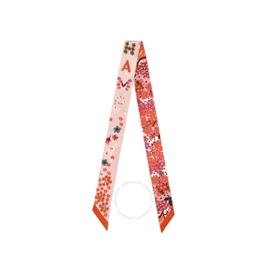 Longchamp All-Over Floral Print Silk Scarf 1