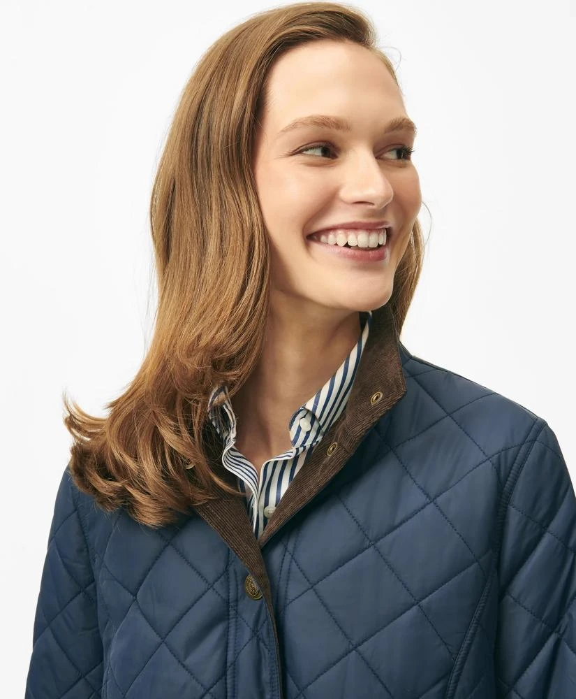 Brooks Brothers Belted Military-Inspired Quilted Jacket in Nylon 4