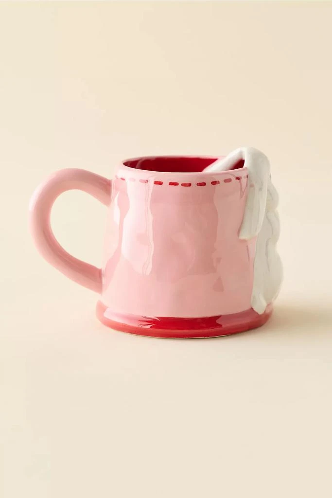 Urban Outfitters Strawberry Bunny Sculpted Ceramic Mug 2