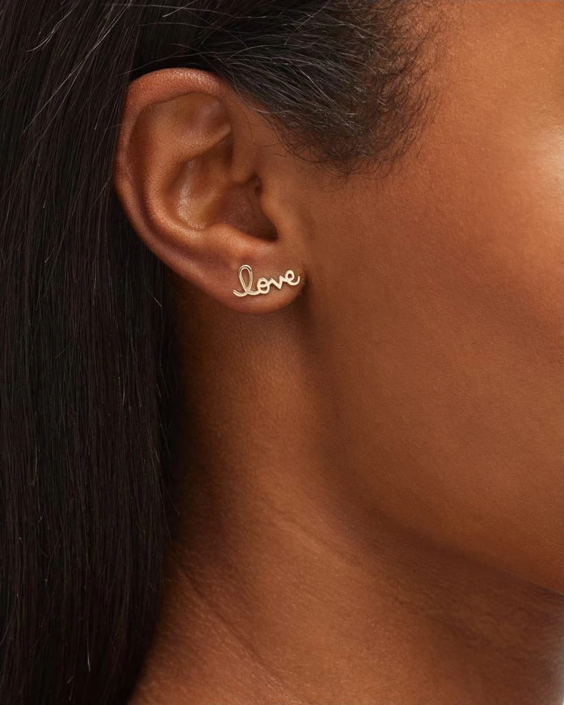 Sydney Evan 14k Love Script Earring, Single 2