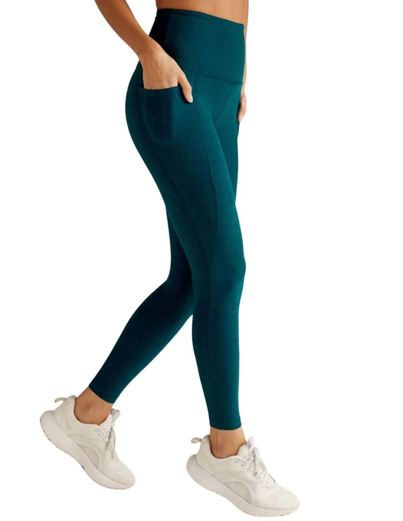 Beyond yoga Spacedye Out Of Pocket High Waisted Midi Legging In Majestic Blue Heather 2