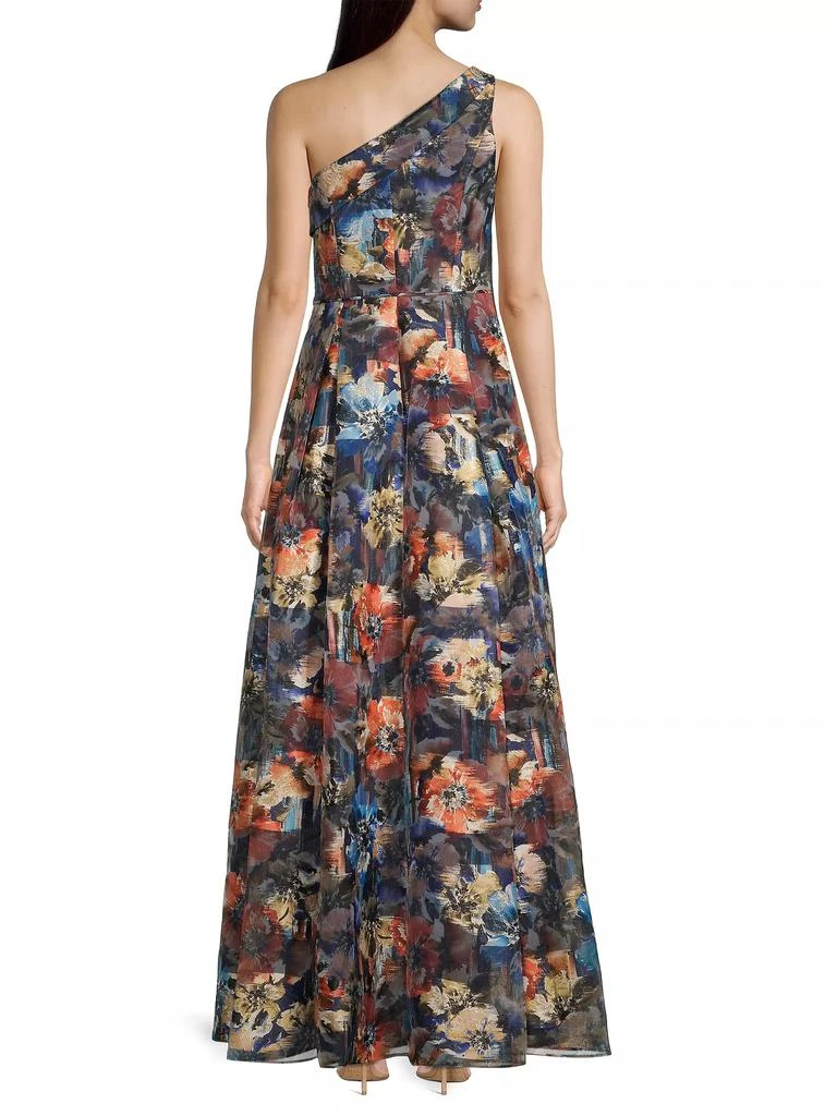 Aidan Mattox One-Shoulder Floral Ball Gown 5