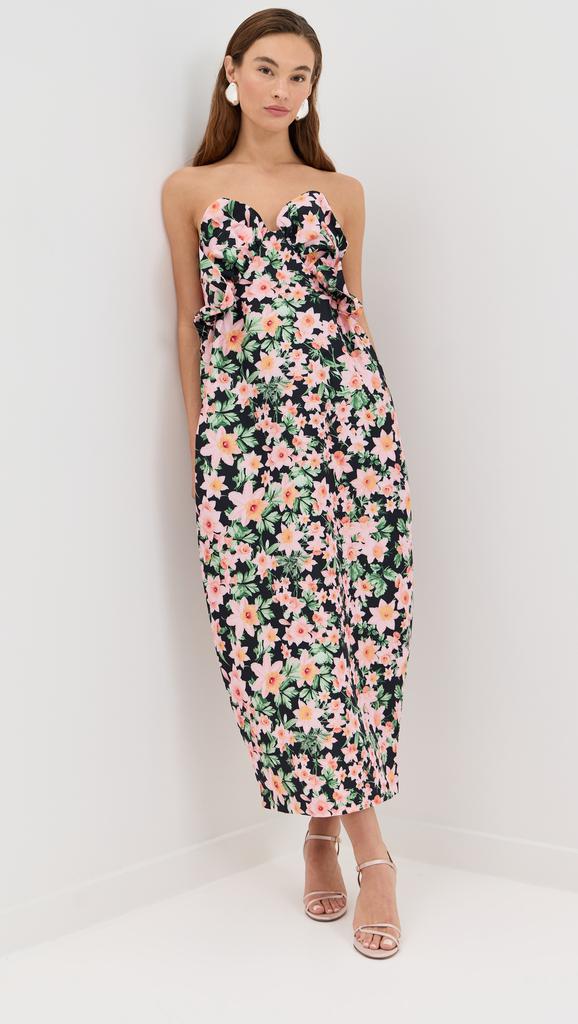 Kika Vargas Raha Dress Blush Daffodil Taffeta