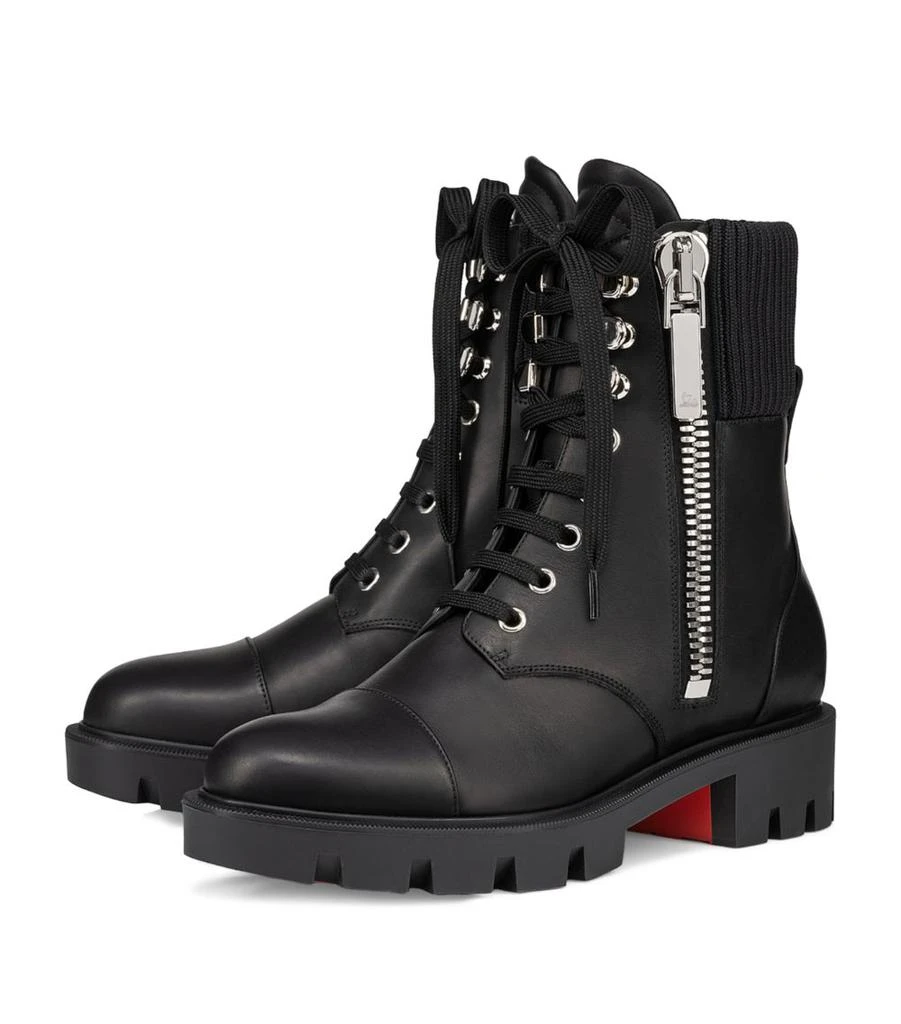 Christian Louboutin En Hiver Leather Biker Boots 4
