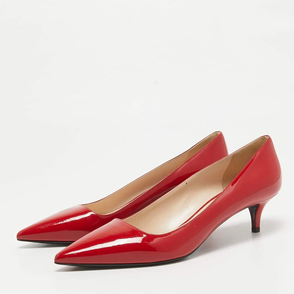 Prada Prada Red Patent Leather Pointed Toe Pumps Size 39.5 3