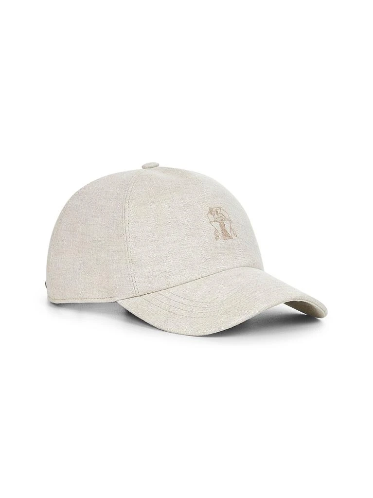 Shop BRUNELLO CUCINELLI | Beige Sparkling Canvas Baseball 