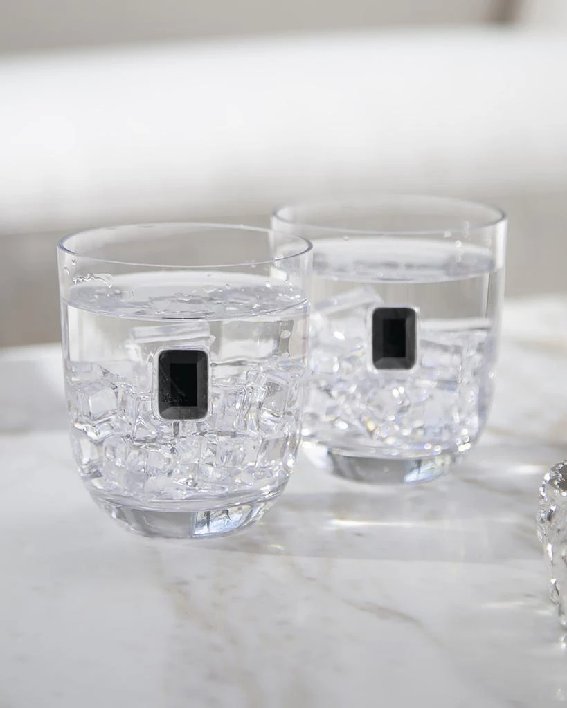 ANNA New York Luna Elevo Double Old-Fashioned Obsidian Glasses, Set of 2 2