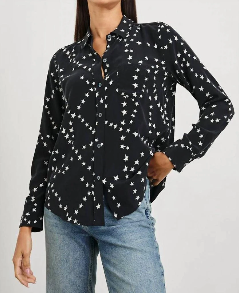 Rails Kate Button Down Shirt In Black Star Chains 1