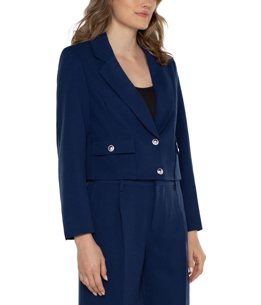 Liverpool Los Angeles Cropped Blazer Luxe Stretch Suiting