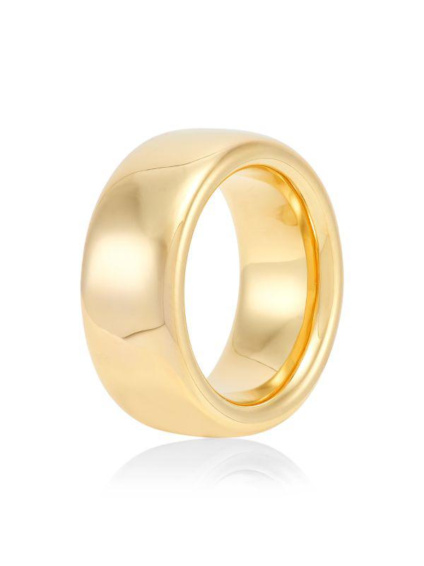 Saks Fifth Avenue 18K Goldplated Sterling Silver Wide Band Ring