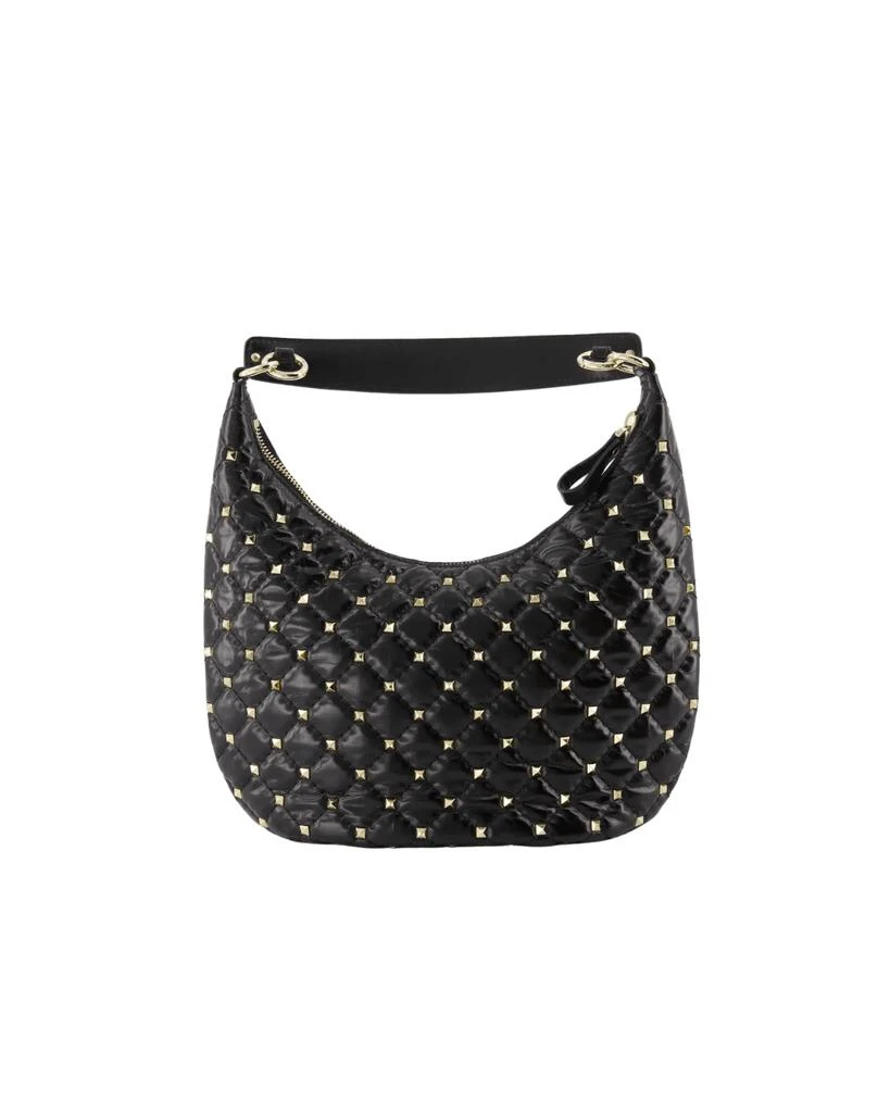 Valentino Rockstud Bow Double Zip Wristlet Clutch Leather Leather Bag (Pre-Owned)