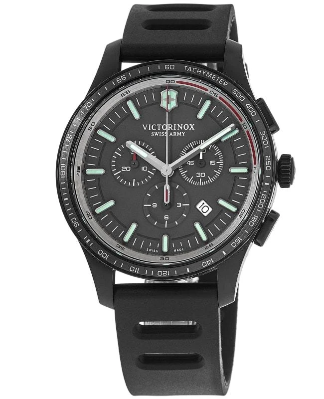 Swiss Army Victorinox Swiss Army Alliance Sport Chronograph Grey Dial Black Rubber Strap Men's Watch 241818 1