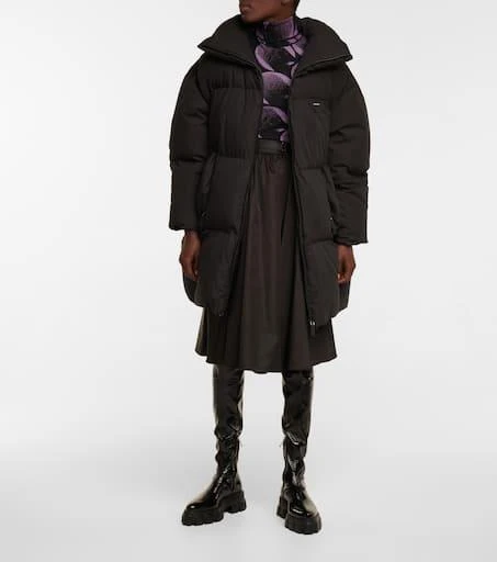 Prada Funnel-neck down and cotton coat 2
