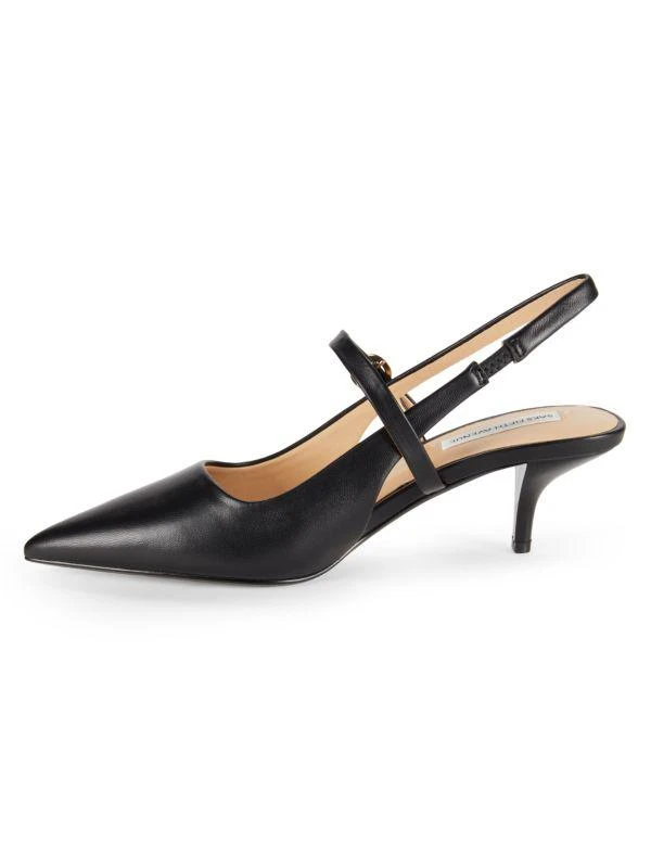 Saks Fifth Avenue Aria Leather Slingback Pumps 4