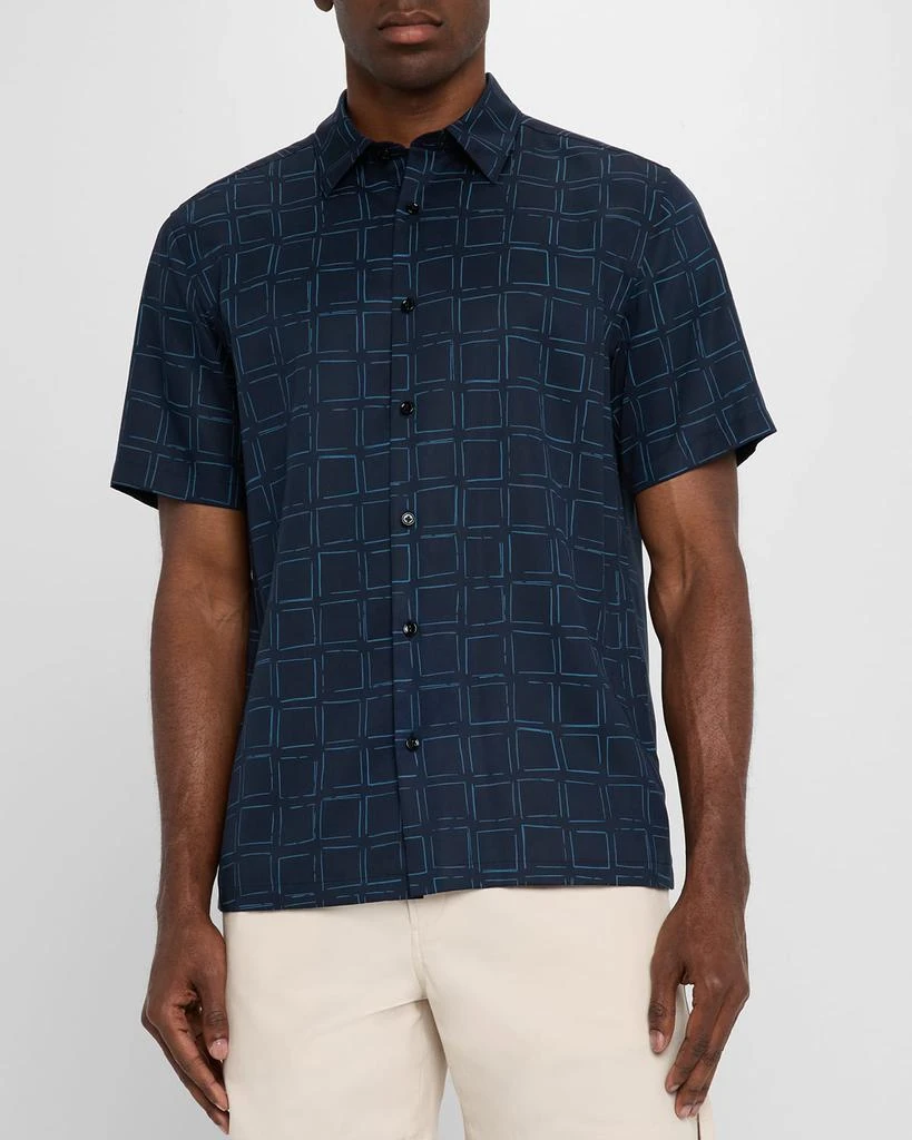 Theory Men's Irving Grid Lyocell Sport Shirt 4