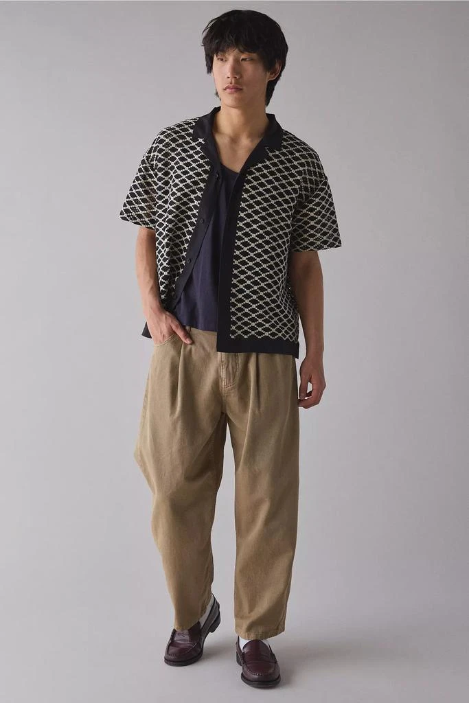 Native Youth Native Youth Cree Crochet Short Sleeve Collared Cardigan 3