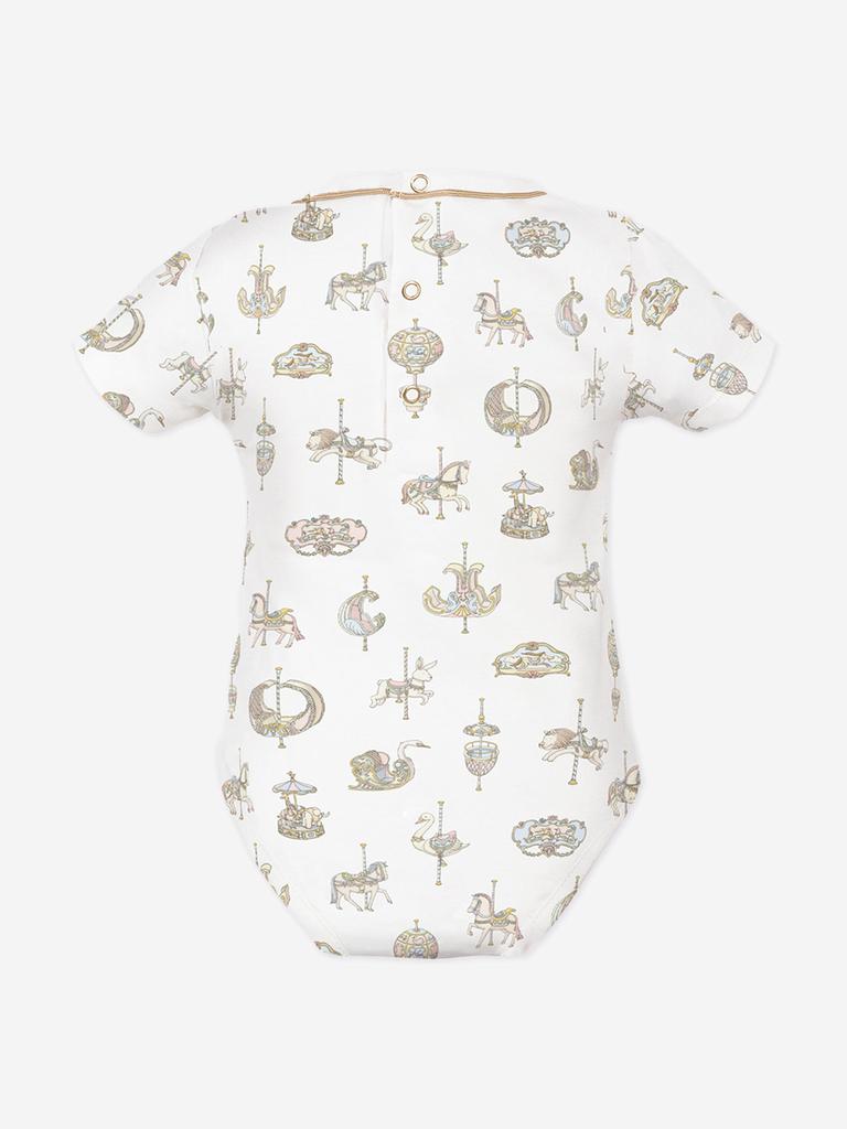 Atelier Choux Atelier Choux Baby Carousel Onesie in White