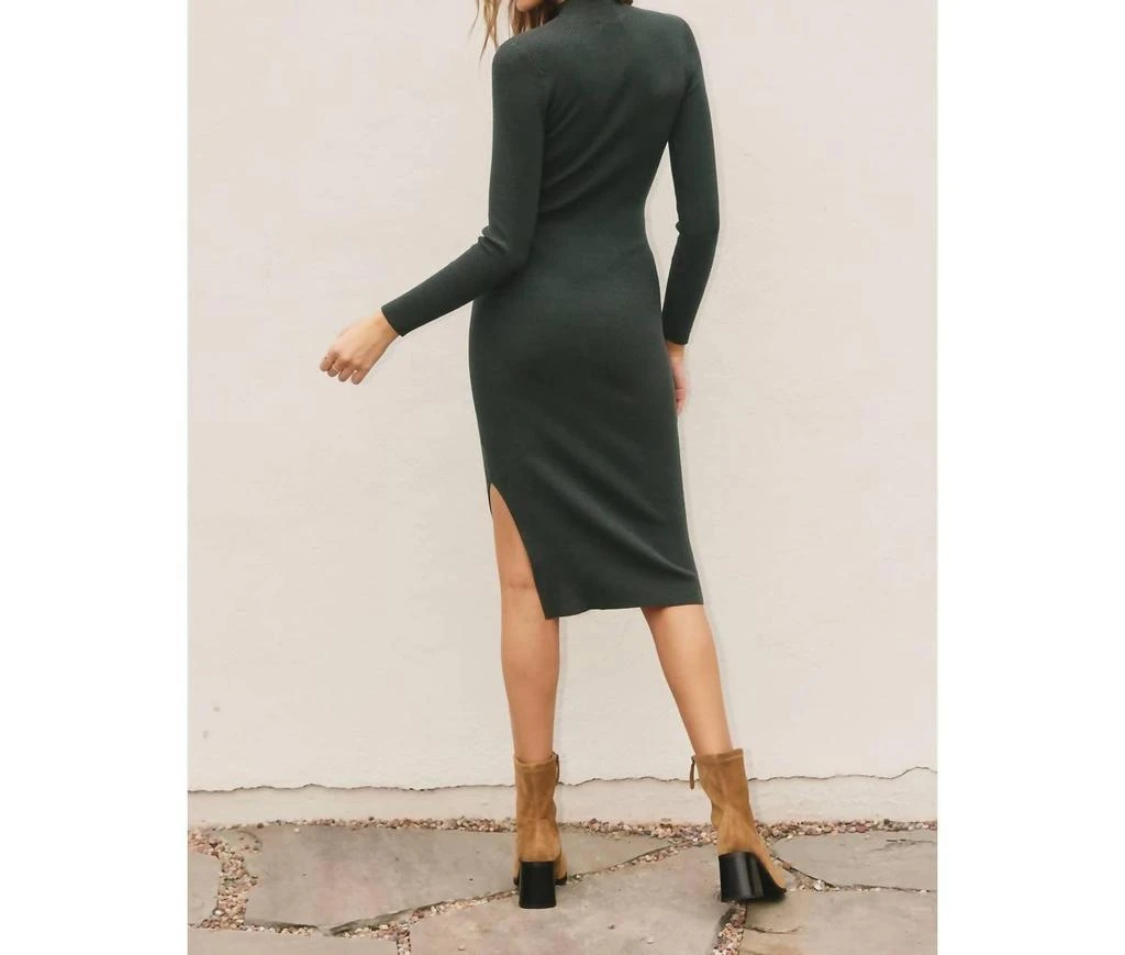 Dress Forum Dress Forum - Ribbed Knit Mock Neck Dress 6