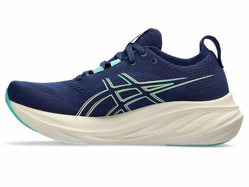 Asics Women's Gel-Nimbus 26 Running Shoes In Blue Expanse/aurora Green 3