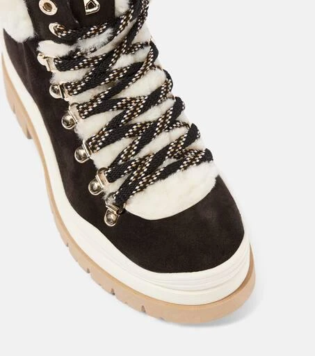 Bogner Arosa shearling-lined suede lace-up boots 5