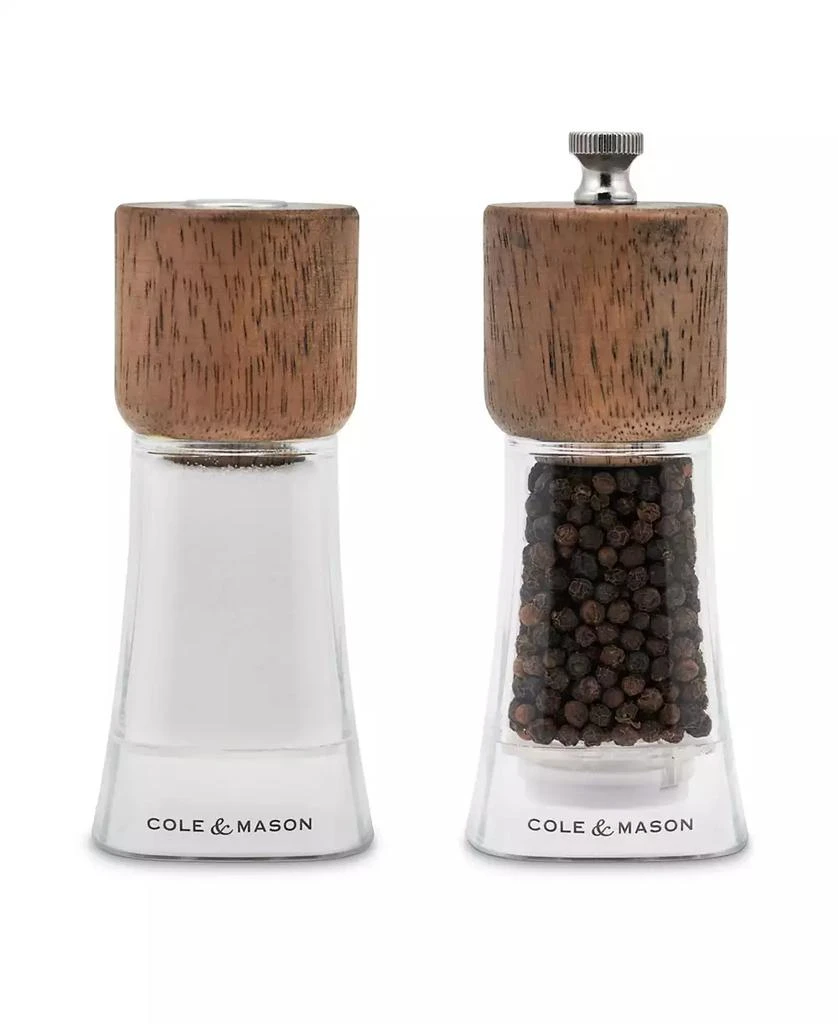 Cole & Mason Maccelfield Round Top Soft Square Wood Mill and Shaker Set, 2 Piece 1