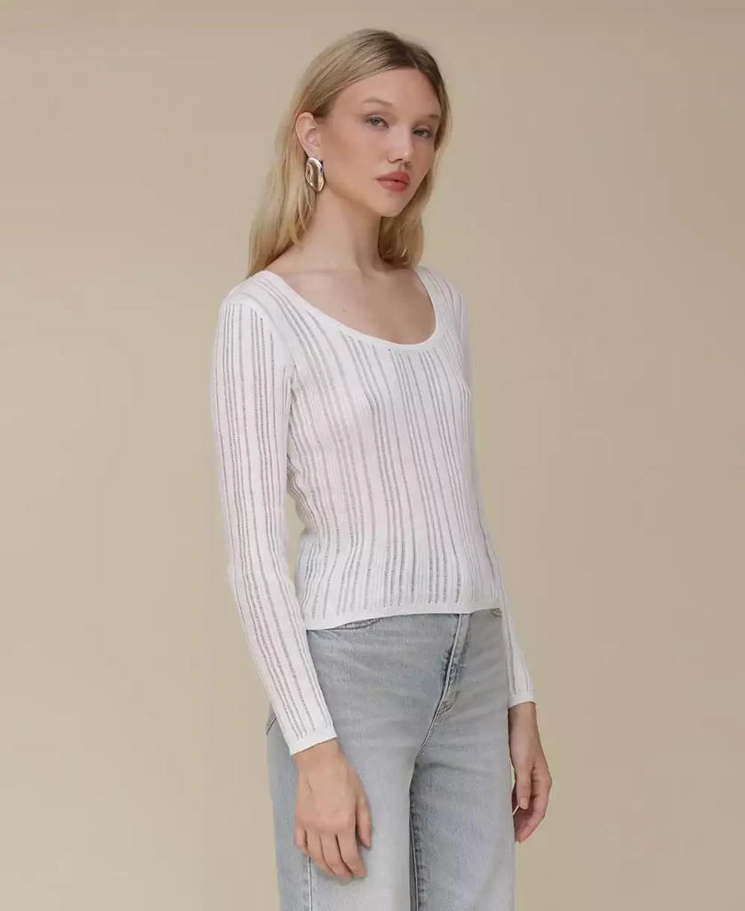 Avec Les Filles Women's Scoop-Neck Pullover Sweater 3