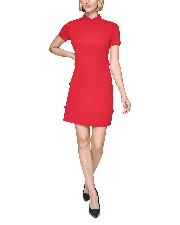 Karl Lagerfeld Paris Ponte Bow Trim Dress 2