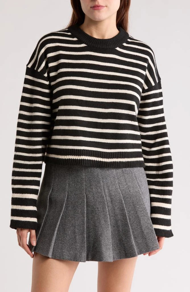 Elodie Stripe Crop Sweater 1
