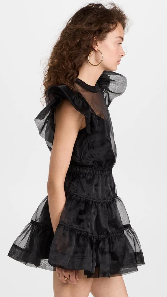 Jonathan Simkhai Monique Organza Ruffle Sleeve Mini Dress 3