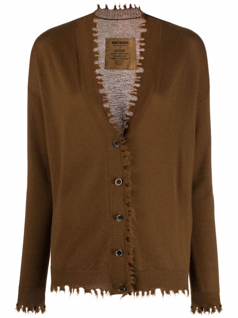 Uma Wang distressed cashmere cardigan - women