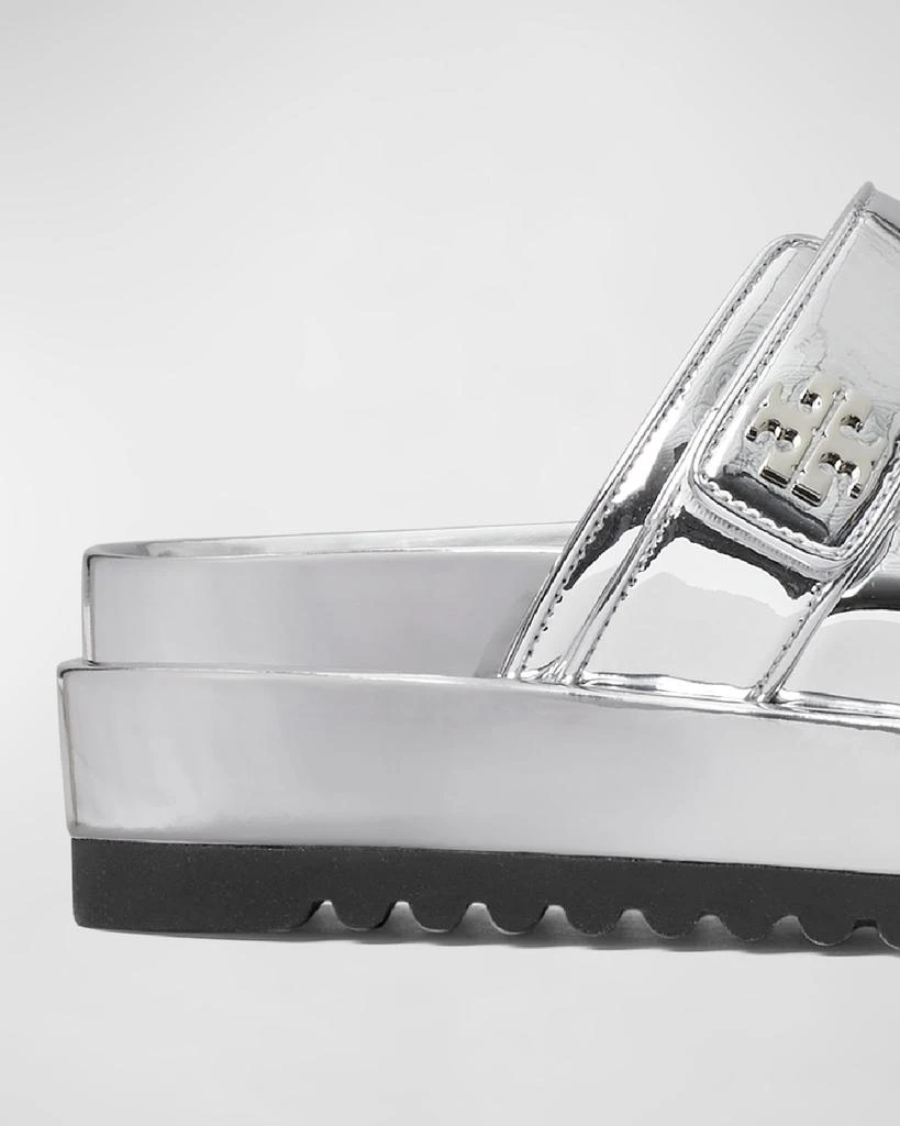 Tory Burch Kira Metallic Dual-Band Mule Sandals 3