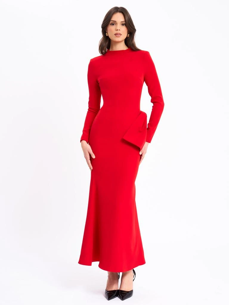Shop Women Radha Red Backless Longsleeve Maxi Dress with Bow on Sale at  BeyondStyle  Get 58% Off Women Radha Red Backless Longsleeve Maxi Dress  with Bow with Limited-Time Flash Deals, Exclusive